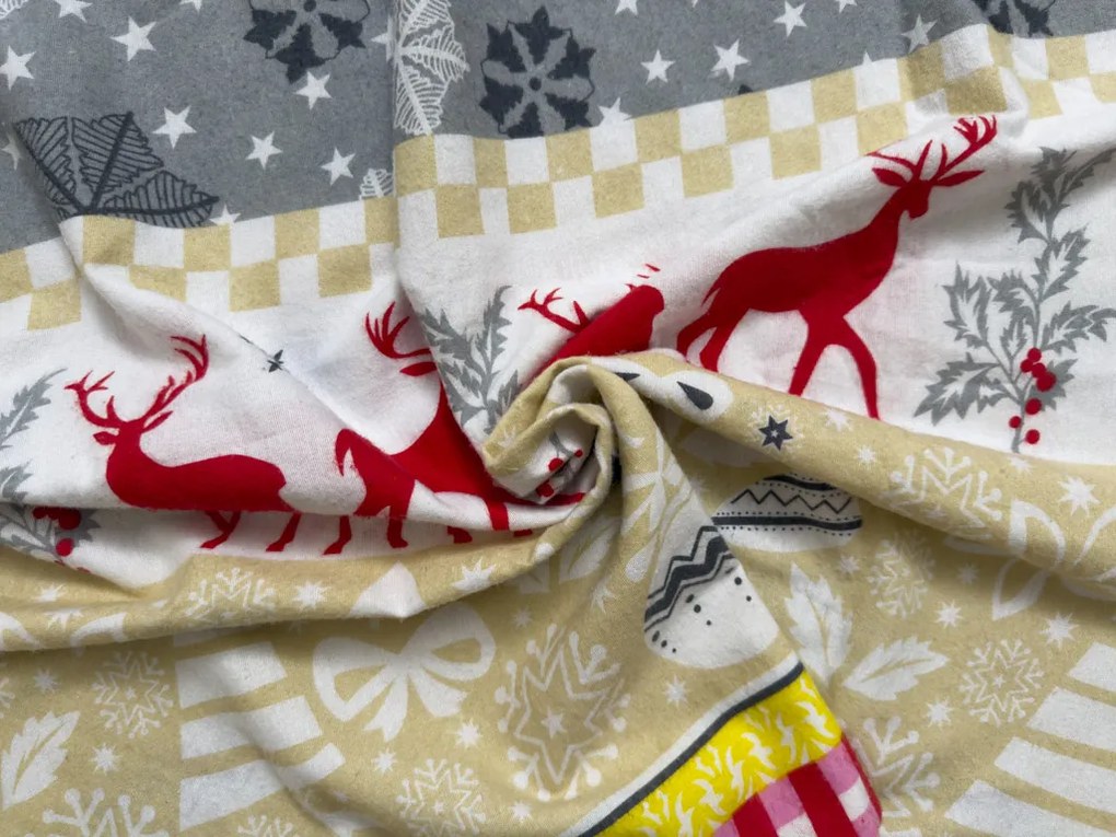 Lenjerie de pat din flanel CHRISTMAS TIME colorata Dimensiune lenjerie de pat: 70 x 90 cm | 140 x 200 cm