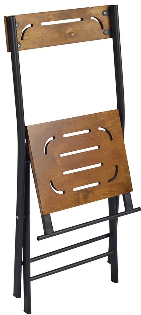 Set masă scaune de grădină (3 buc) Bonita (nuc + Negru). 1083037