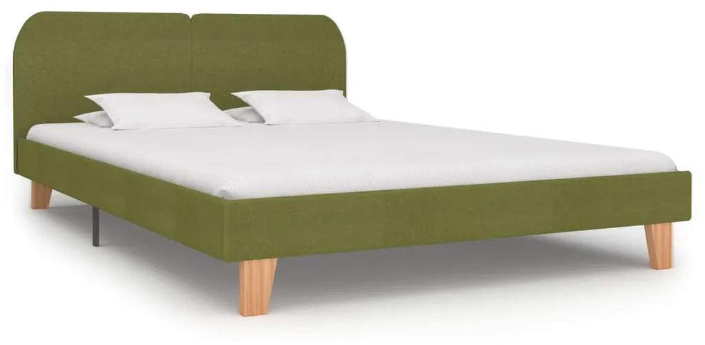 280884 vidaXL Cadru de pat, verde, 160 x 200 cm, material textil