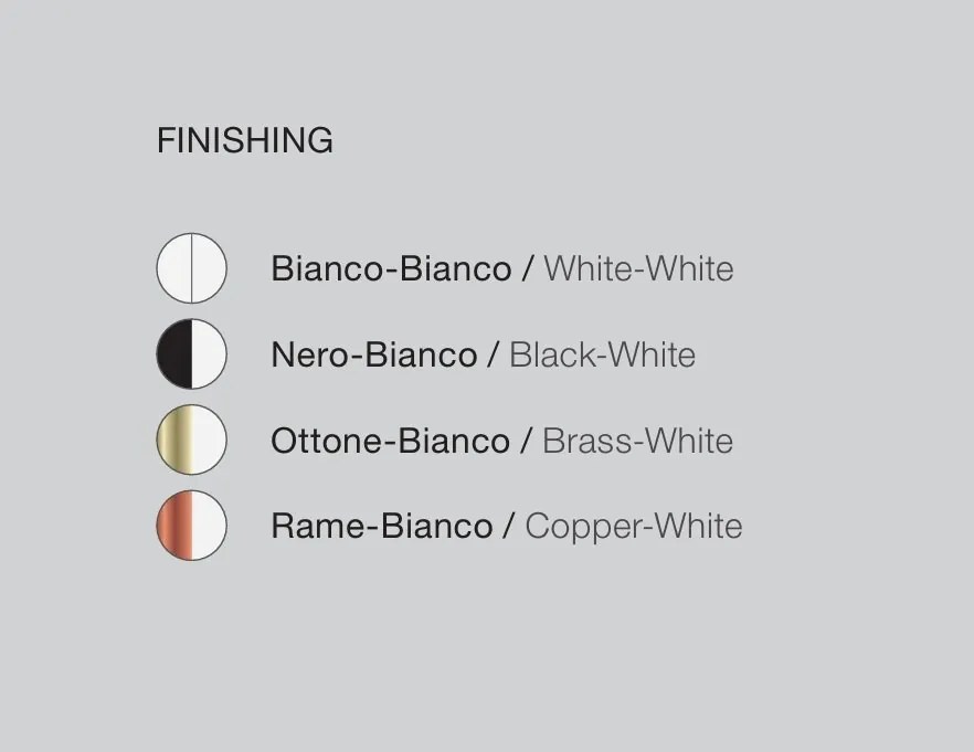 Pendul, Lustra din aluminiu BARBIE alb, negru, alama sau cupru