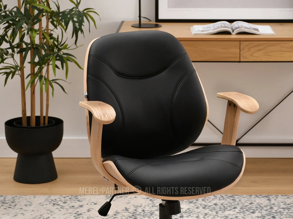 Fotoliu Raynold (stejar negru + negru). Promo -10%. 1110533