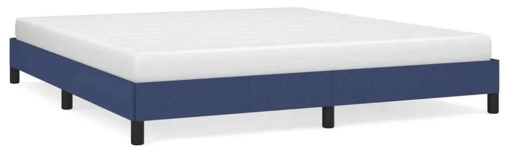 346734 vidaXL Cadru de pat, albastru, 160 x 200 cm, material textil