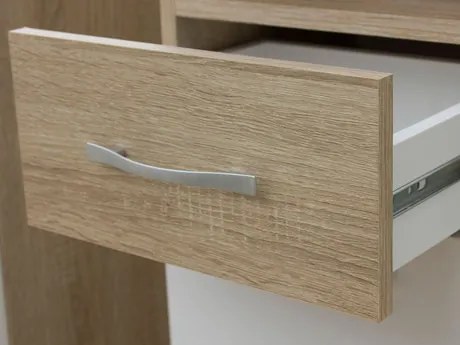 Mobilier baie Lomesa MDF (Stejar wotan + Alb lamel) (cu sifon). 1103972