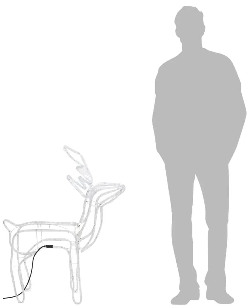 Figurina ren de Craciun, 3 buc., alb cald, 76x42x87 cm 3
