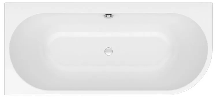 Cada asimetrica, Kolpasan, Dream-SP-D, cu montaj pe dreapta, 180 x 80 cm, alb