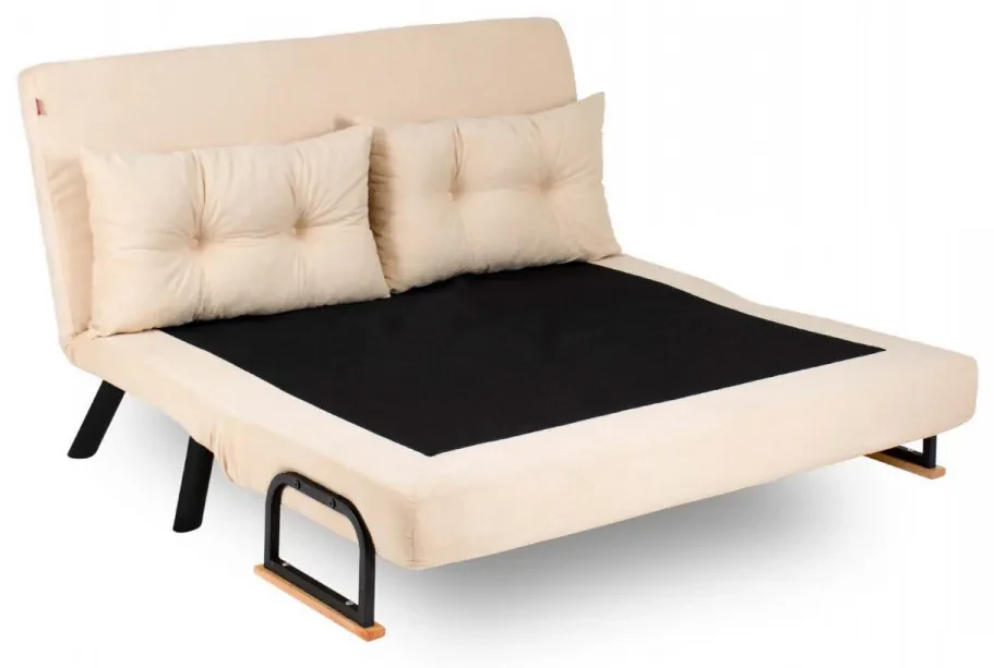 Canapea cu 2 Locuri Sando 2-Seater, Crem, Extensibila
