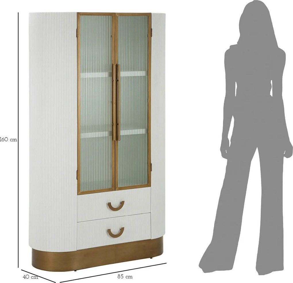 Bufet / Vitrina Tolosa Display, Mauro Ferretti, 85x40x160 cm, MDF/fier, multicolor