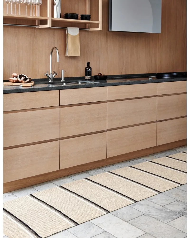 Covor pentru exterior și interior bej 70x90 cm Olle Mud Beige – Pappelina