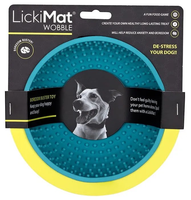 Bol pentru lins Wobble Turquoise – LickiMat