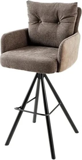 Scaun de bar pivotant BIG GEORGE taupe