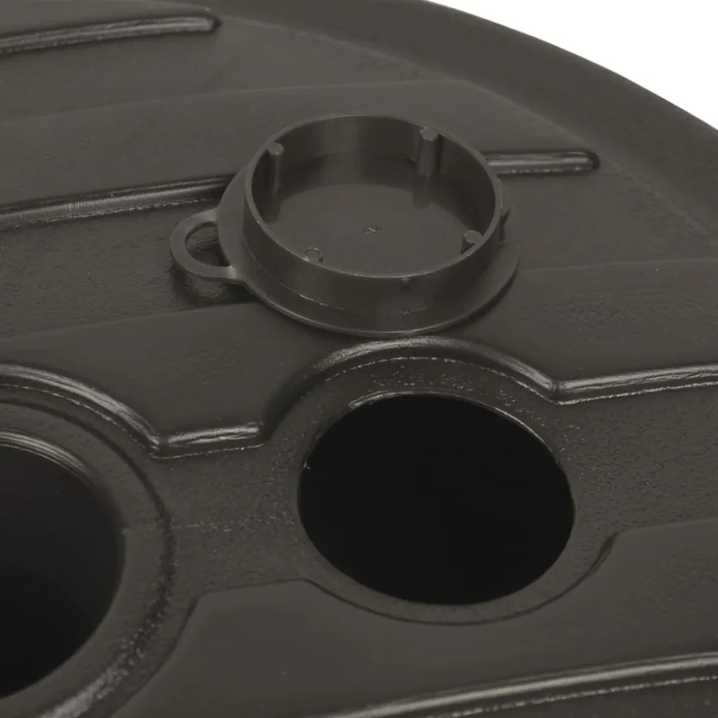 Bază parasolar rotundă, gri închis – suport umbrelă grădină stabil, pentru terasă și exterior