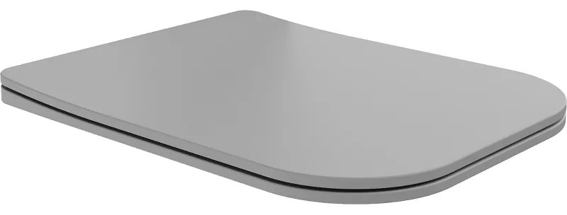 Mexen Teo capac WC cu coborâre lentă slim, duroplast, gri deschis mat - 39840061