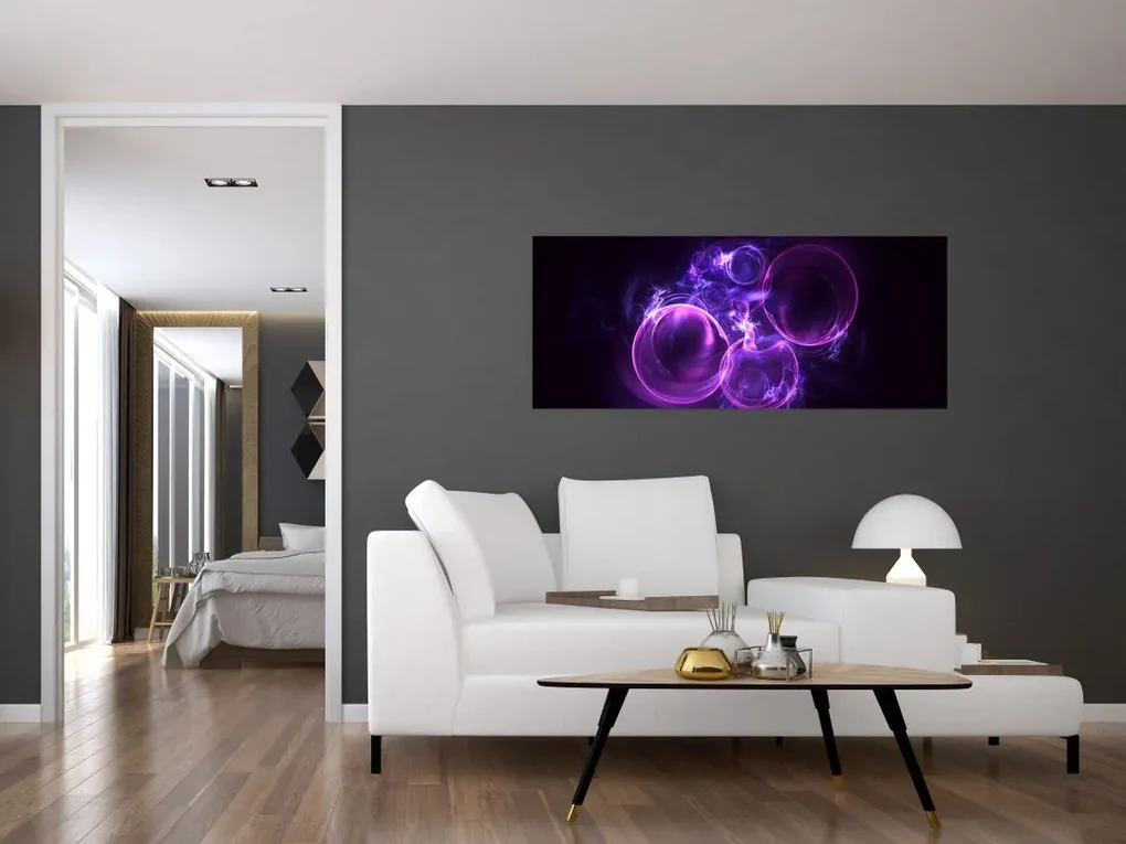 Tablou abstract cu bulbuci (120x50 cm)