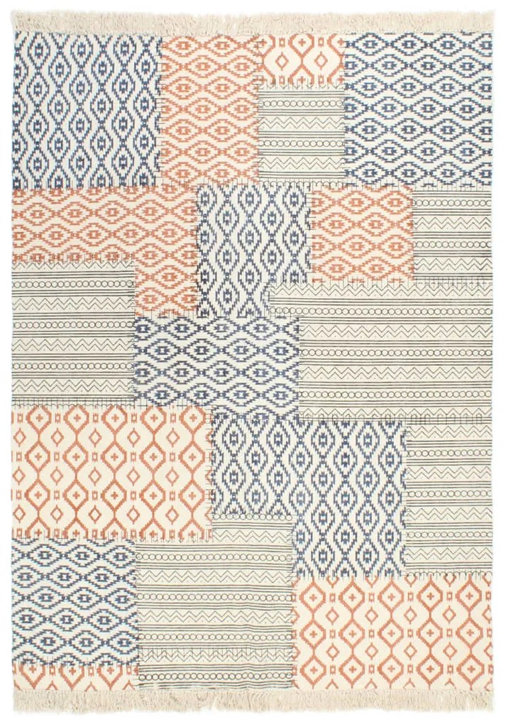 Covor Kilim tesut manual, multicolor, 160x230 cm, bumbac 160 x 230 cm