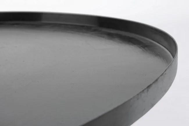 Masuta de cafea neagra din metal, Ø 80 cm, Kalpita Bizzotto