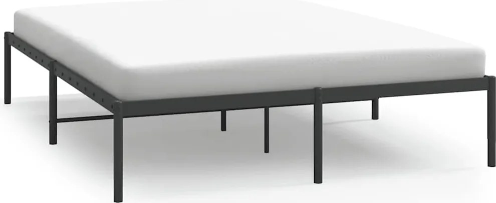 vidaXL Cadru pat metalic, negru, 140x200 cm