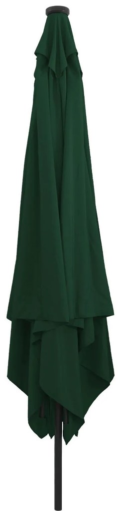 vidaXL Parasol de Grădină Verde și Negru 295 x 295 x 245 cm