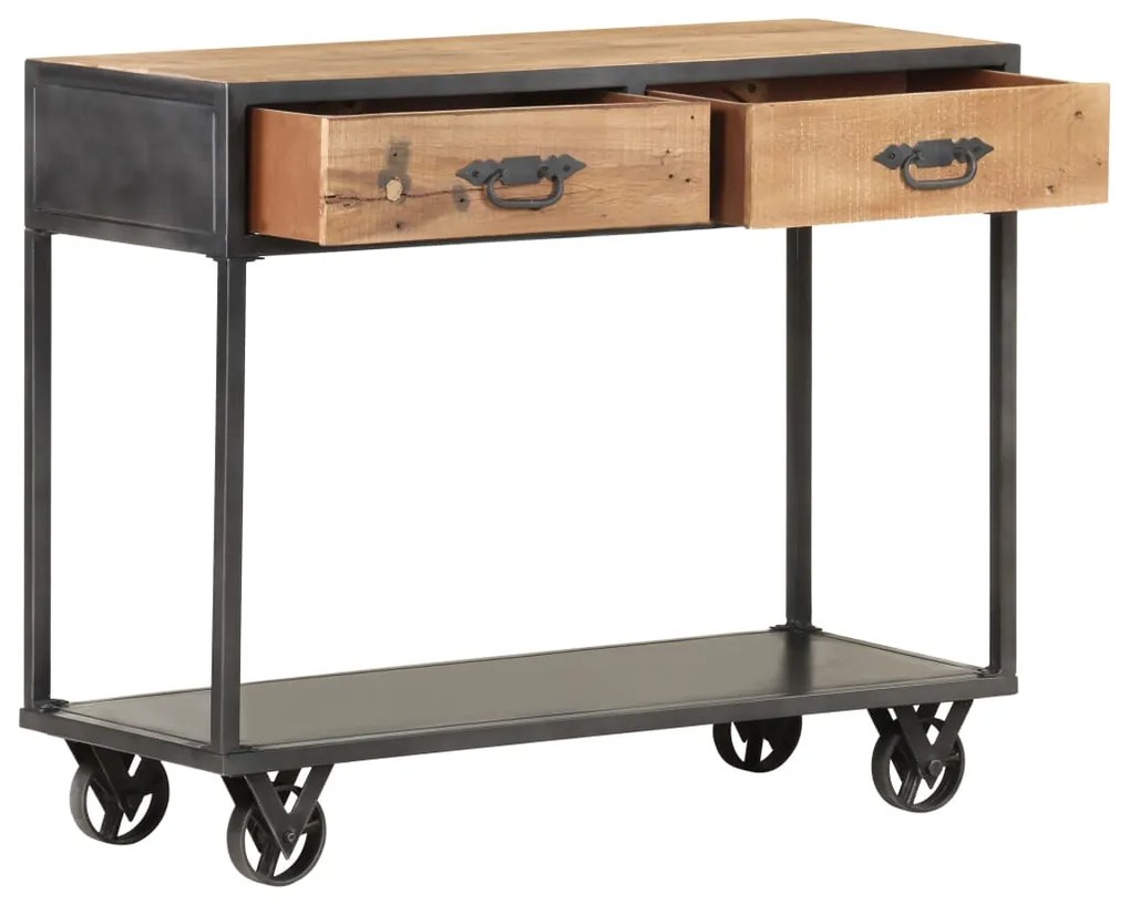 323516 vidaXL Masă consolă, 90x35x74 cm, lemn masiv reciclat