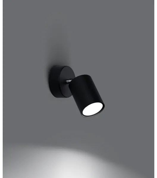 Spot de perete LEMMI 1xGU10/40W/230V negru Sollux SL.1126