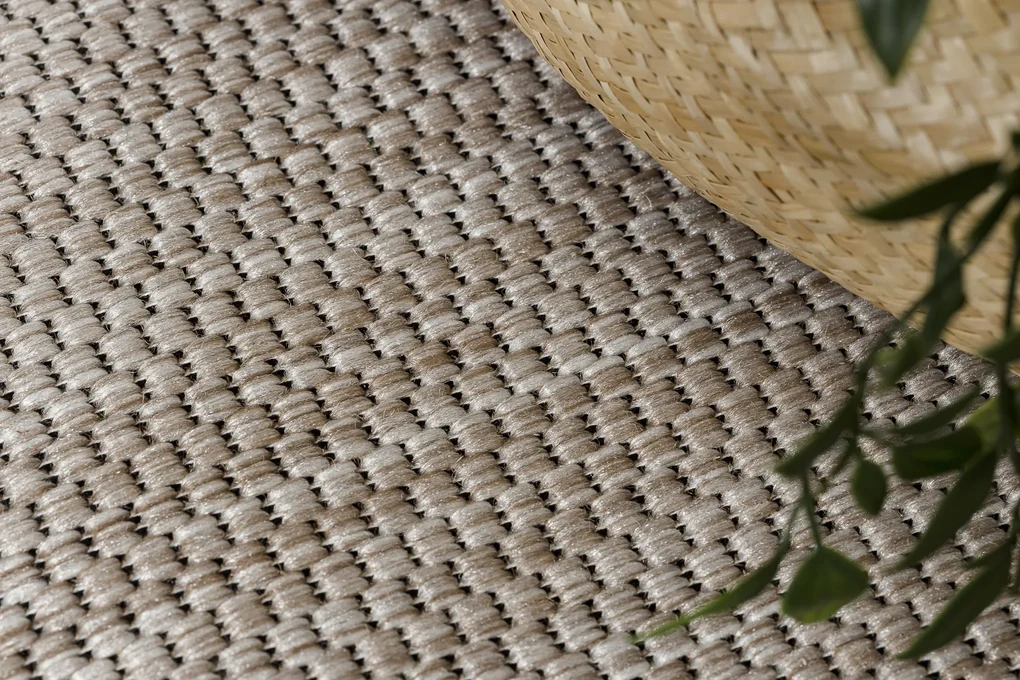 Covor sisal Floorlux 20195 argintiu  si negru