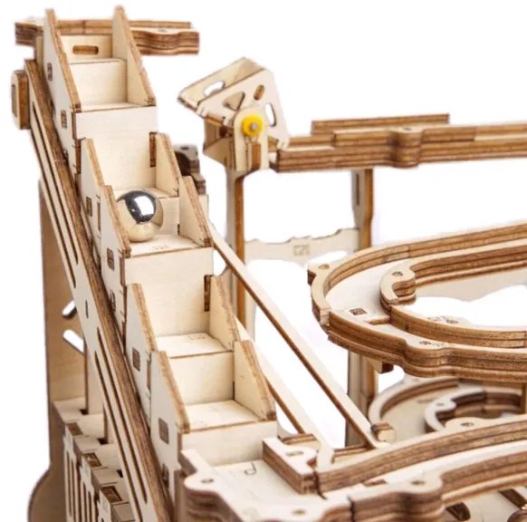 Puzzle 3D pistă pentru bile de sticlă, spirală RoboTime