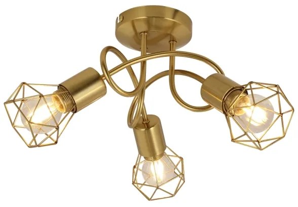 Lustră aplicată Globo 54802GB-3D XARA I 3xE14/40W/230V auriu