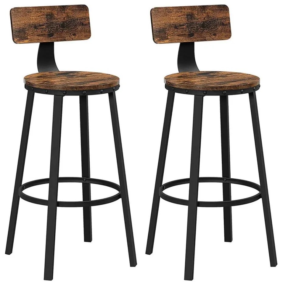 Scaun de bar AVEN maro/negru