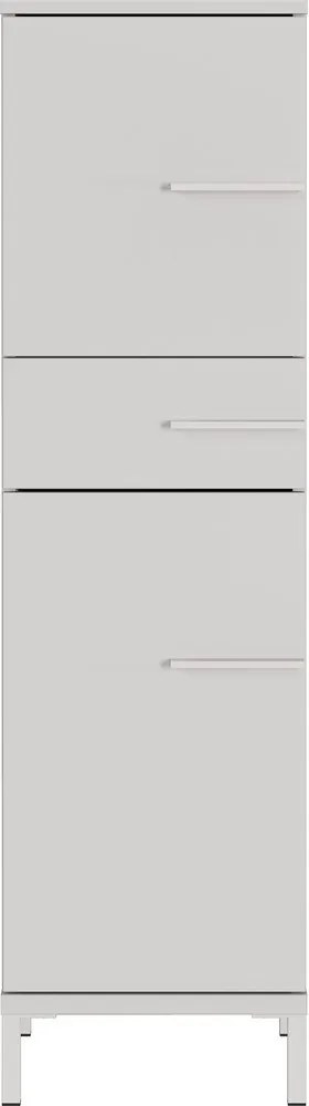 Dulap de baie crem înalt/îngust cu aspect mat 34x123 cm Laurino – Germania