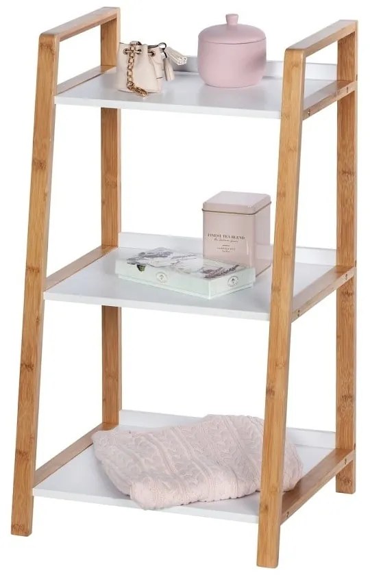 Raft de baie din bambus cu 3 rafturi Wenko Finja