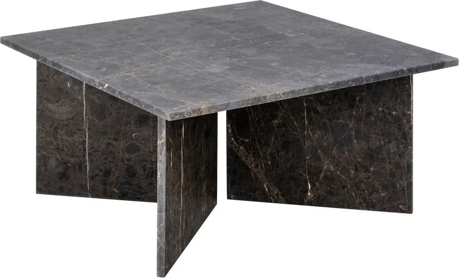 Măsuță de cafea neagră din marmură 90x90 cm Vega – Actona