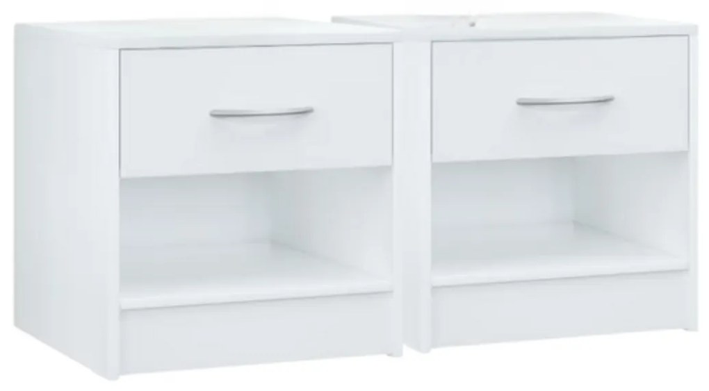 Casaria Set de noptiere BIANCA, 2 bucăți, 41x39x28 cm, alb