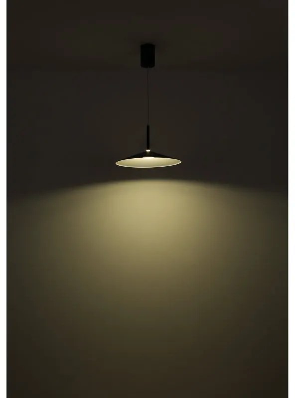 Lustra suspendata LED metal negru LAMPONE