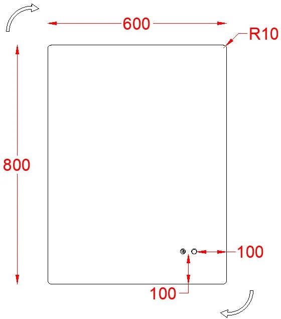 Oglindă Fluminia, Morris Ambient, dreptunghiulară, cu iluminare LED și dezaburire, 3 culori