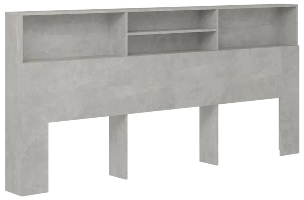 811902 vidaXL Dulap tăblie, gri beton, 220x19x103,5 cm