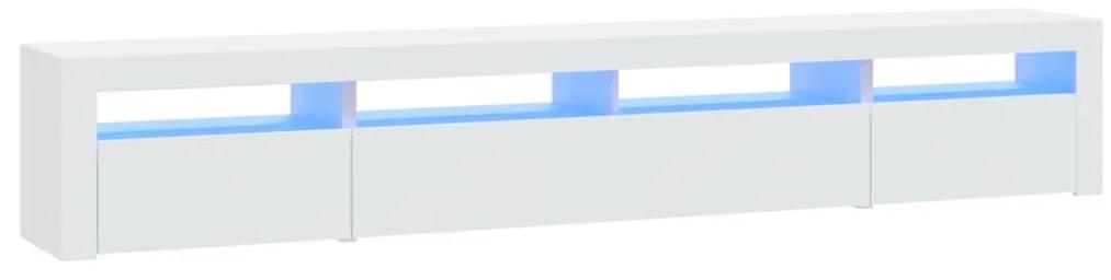 Comoda TV cu lumini LED, alb, 240x35x40 cm 1, Alb, 240 x 35 x 40 cm