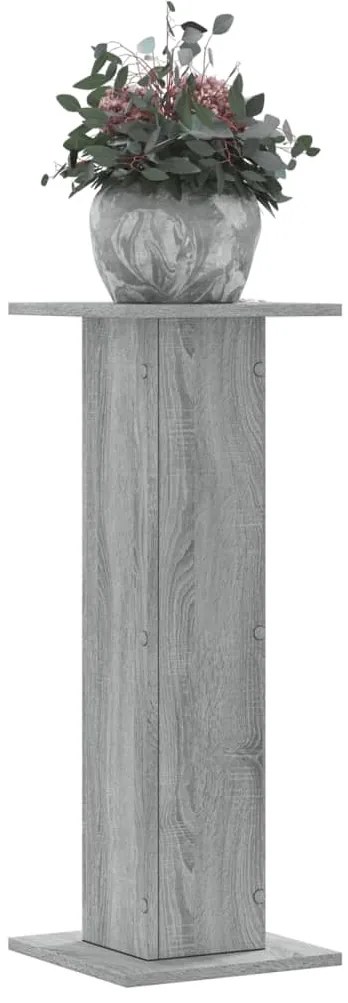 vidaXL Suporturi de plante 2 buc. gri sonoma 30x30x80cm lemn prelucrat