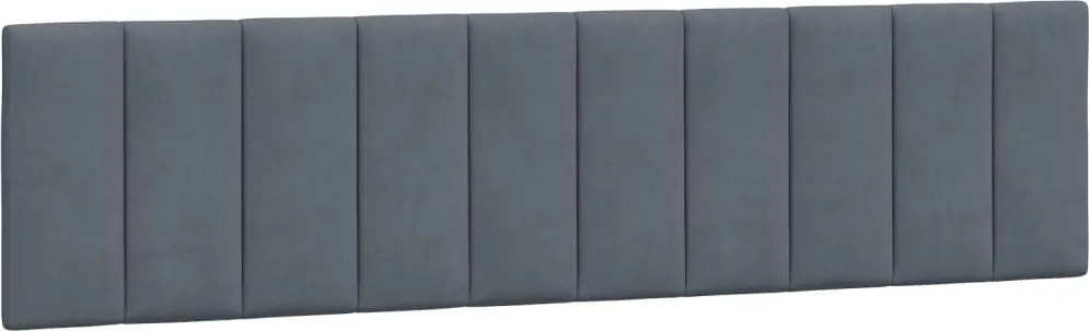 vidaXL Pernă tăblie de pat, Hanko, gri închis, 200 cm, catifea
