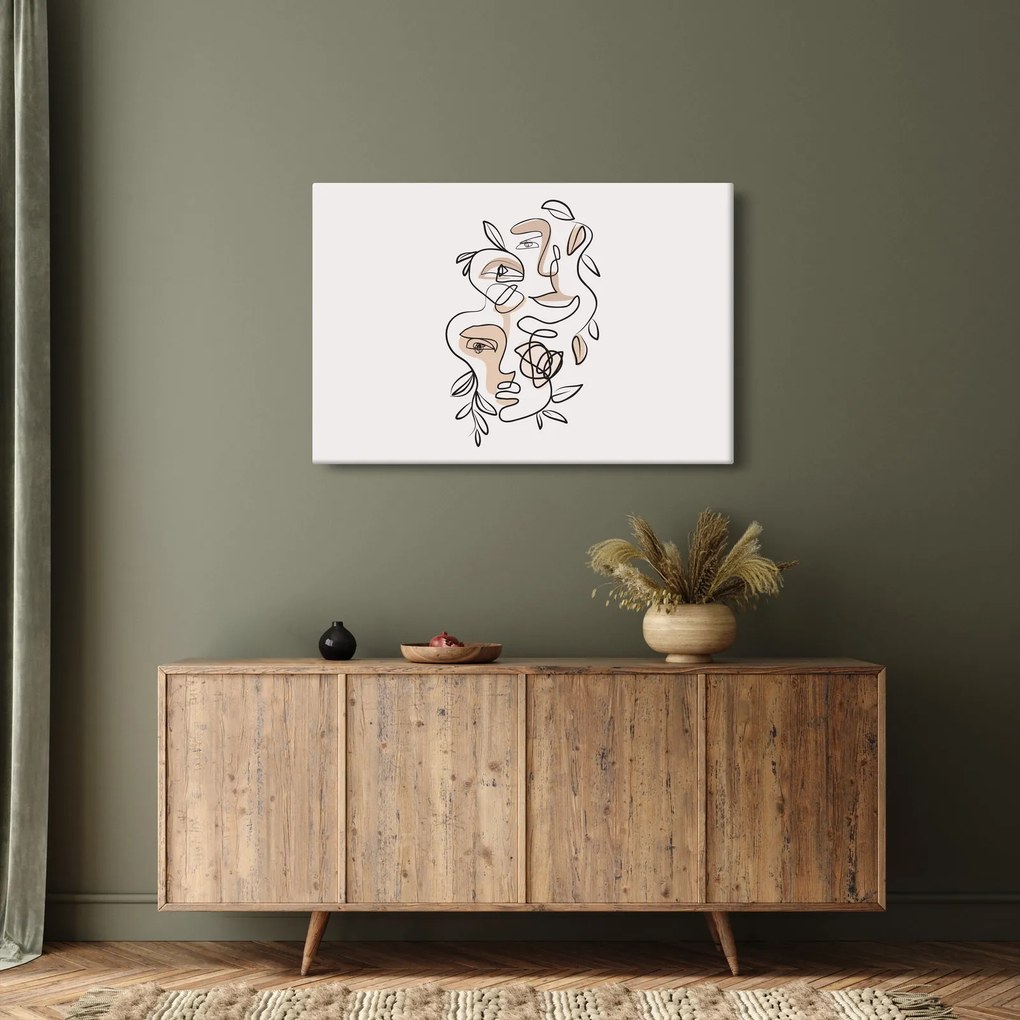 Tablou - Line art facials (90x60 cm)