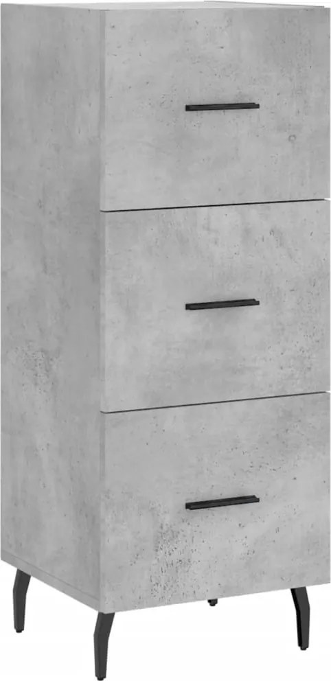 vidaXL Servantă, gri beton, 34,5x34x90 cm, lemn compozit
