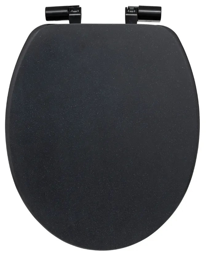Capac toaleta Onyx Black, universal, MDF,  37.5 x 50 x H5.2 cm