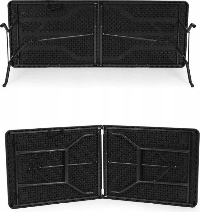 Masă pliantă pentru catering 180 cm - negru