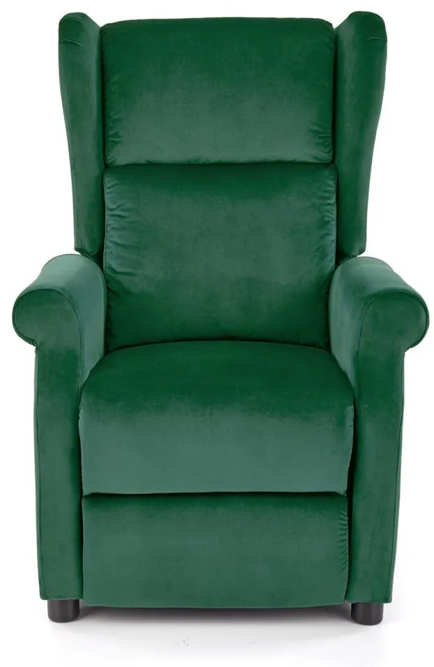 Fotoliu recliner Agustin 2 velvet verde H107 cm