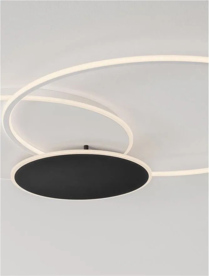 Lustra LED aplicata stil modern RUBIC alb negru