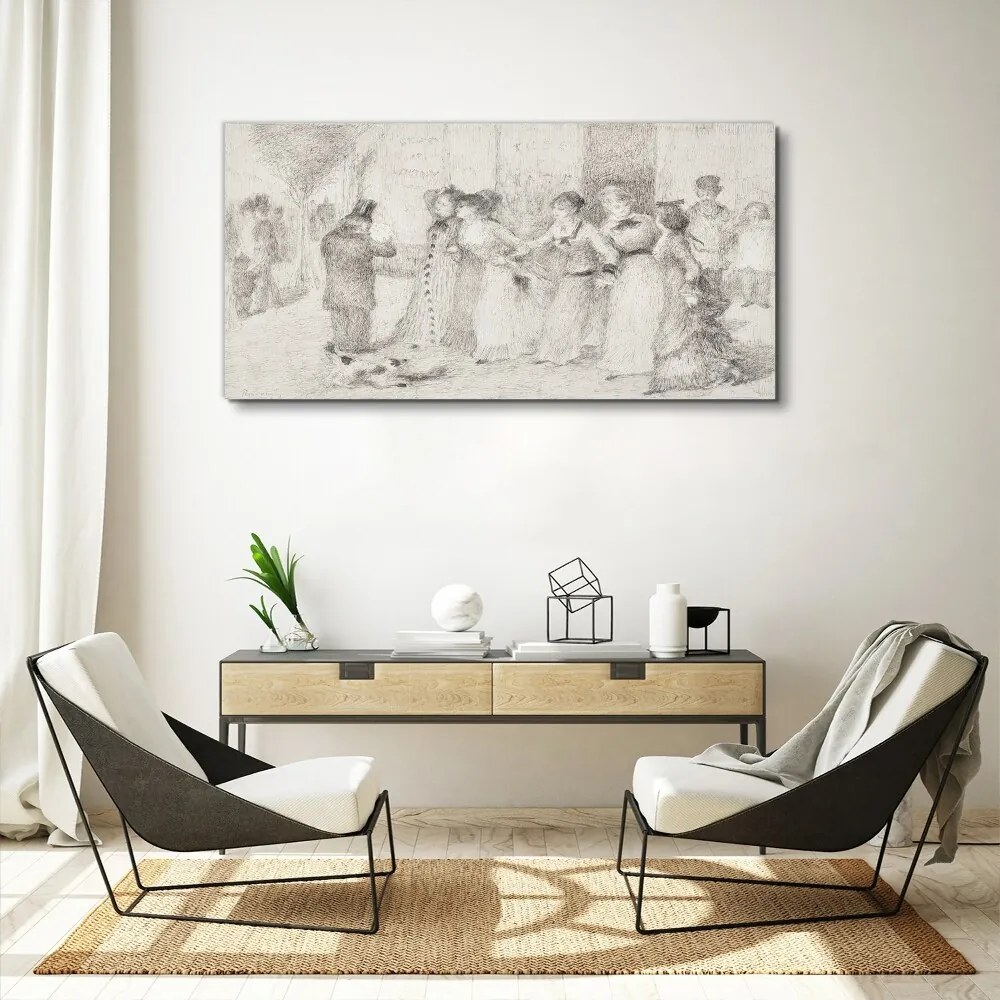 Tablou canvas Desen schiță a unei femei