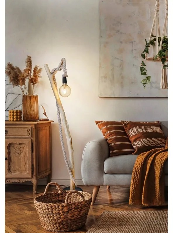 Lampadar/Lampa de podea design natural lemn NERIDA