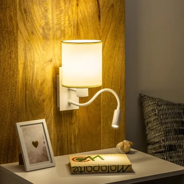 Lampă LED de perete Brilagi NUBILA 1xE27/25W/230V + LED/3W alb/crem