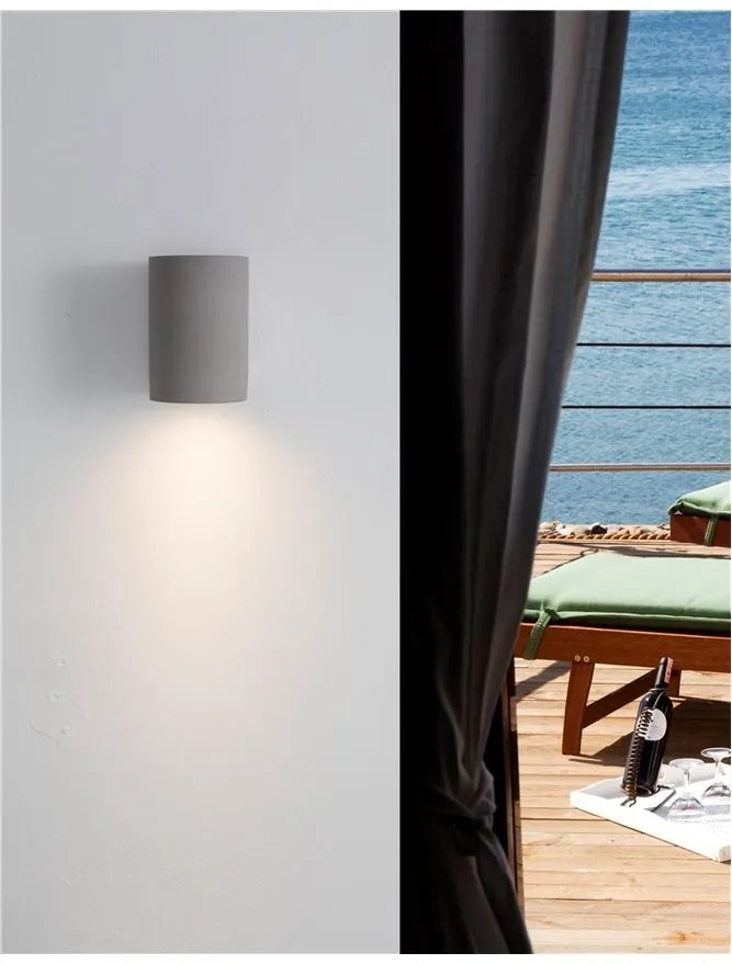 Aplica perete moderna de exterior cu iluminat ambiental IP65 LIDO I gri