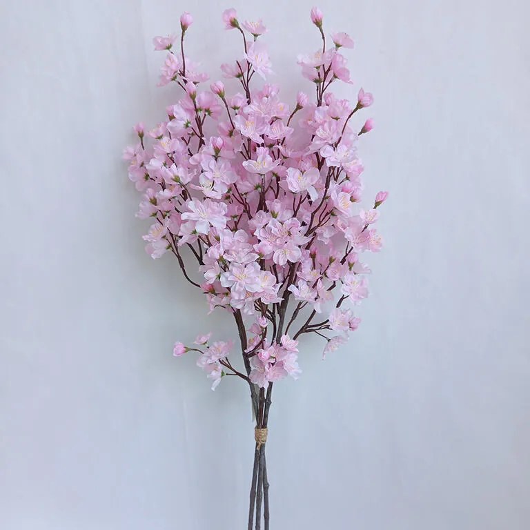 Buchet de crenguțe CIREȘ roz 78 cm, 3 buc.