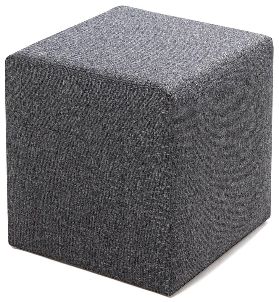 Taburet tapițat Kare Puf - Grey
