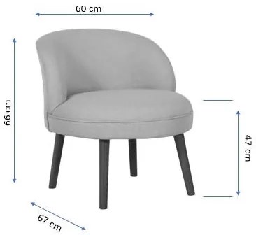 Fotoliu pentru copii KUNI, crem